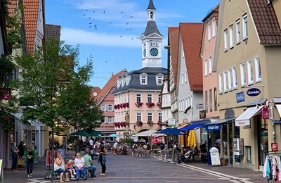 Gemütliche Einkaufsstraße in Aalen