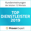 ProvenExpert.com TOP-DIENSTLEISTER 2019