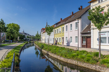 Häuser in Detmold am Kanal