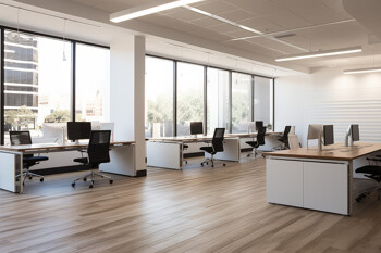 Büro mit Schreibtischen