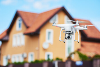 Luftaufnahmen, die mit einer Drone gemacht werden in Rottweil
