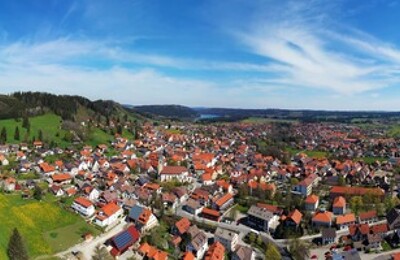 Stadt Peiting aus der Vogelperspektive