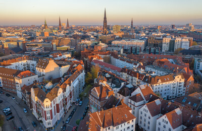 Luftbild von Hamburg