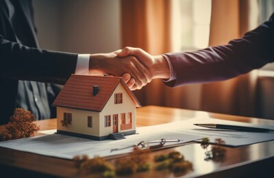 Immobilienmakler und Kunde besprechen die Finanzierung einer Immobilie in Lörrach, Weil am Rhein, Schopfheim oder Steinen