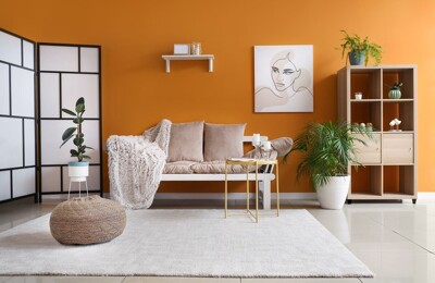 Das Wohnzimmer einer Immobilie in Lörrach, eingerichtet mit Home Staging