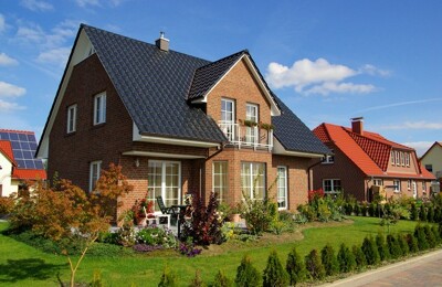 Ein freistehendes Einfamilienhaus