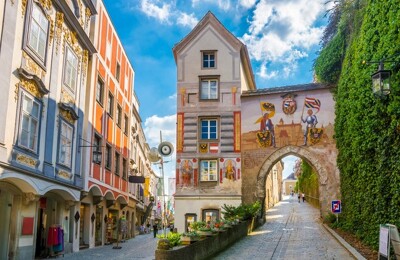 Aufgang zum Schloss Lamberg in Steyr