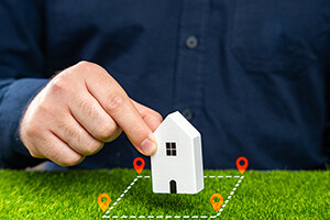 Modellhaus auf Grundstück