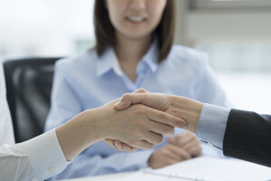 Einigung durch Händeschütteln