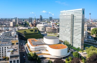 Düsseldorf aus der Vogelperspektive