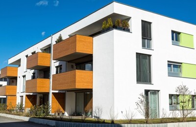 Ein modernes Merhfamilienhaus