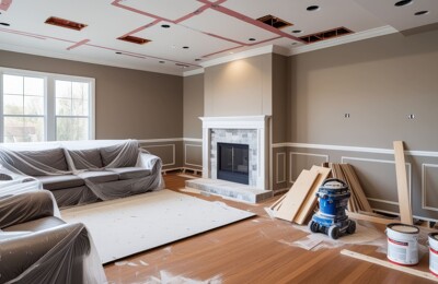 Wohnraum wird renoviert