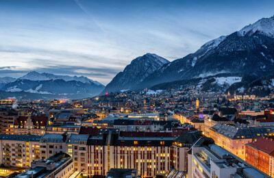 Panoramasicht auf Alpen