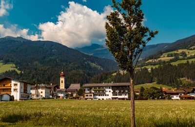 Blick auf Ried im Zillertal