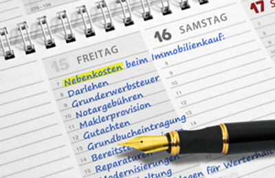 Immobilienkauf im Kalender eingetragen