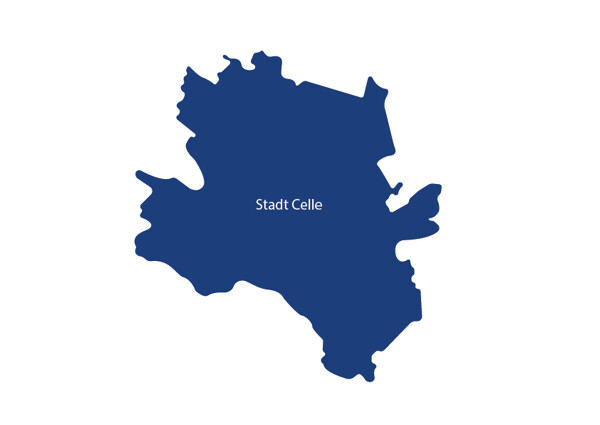 Grafische Karte von Celle