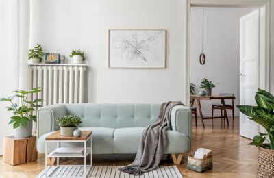 Modern eingerichtetes Wohnzimmer