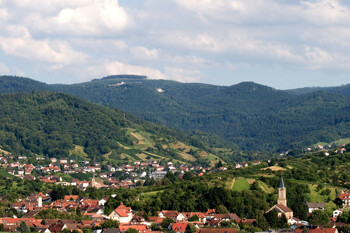 Blick von oben auf Bühlertal