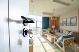 Offene Tür zur Wohnung