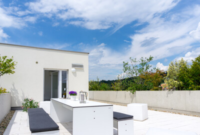 Dachterrasse eines Penthouses