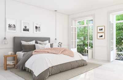 Gemütlich eingerichtetes Schlafzimmer