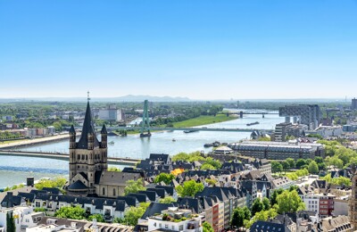 Blick von Köln bis Bonn