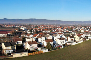 Blick über Wohnsiedlung im Rhein-Sieg-Kreis