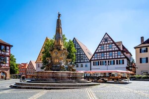 Der Königsplatz in Schwabach