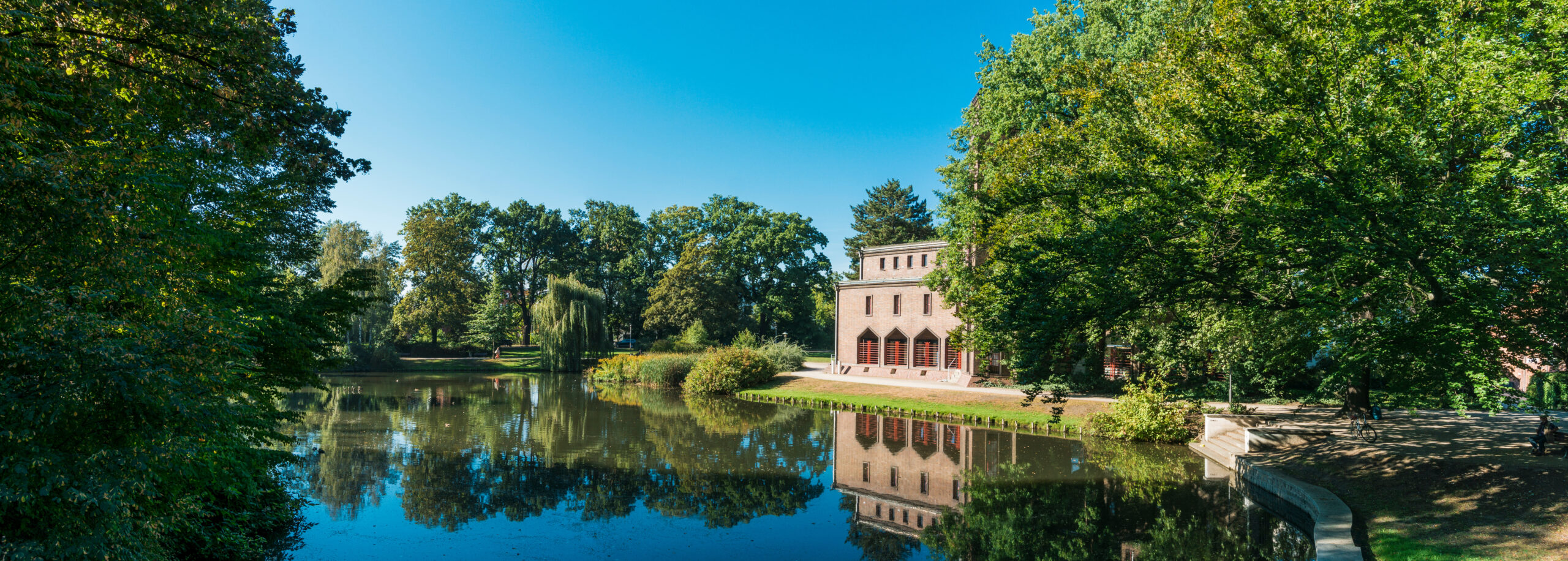 Panorama von See in Cottbus
