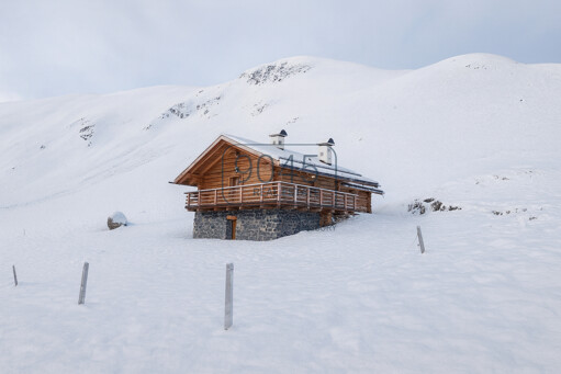 Exklusive Ski-in/Ski-out-Baita in der Val Jumela