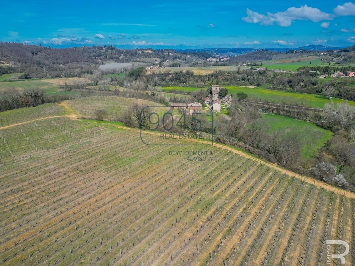 Historisches Schloss mit 61 Hektar Wein- und Landwirtschaft im Chianti