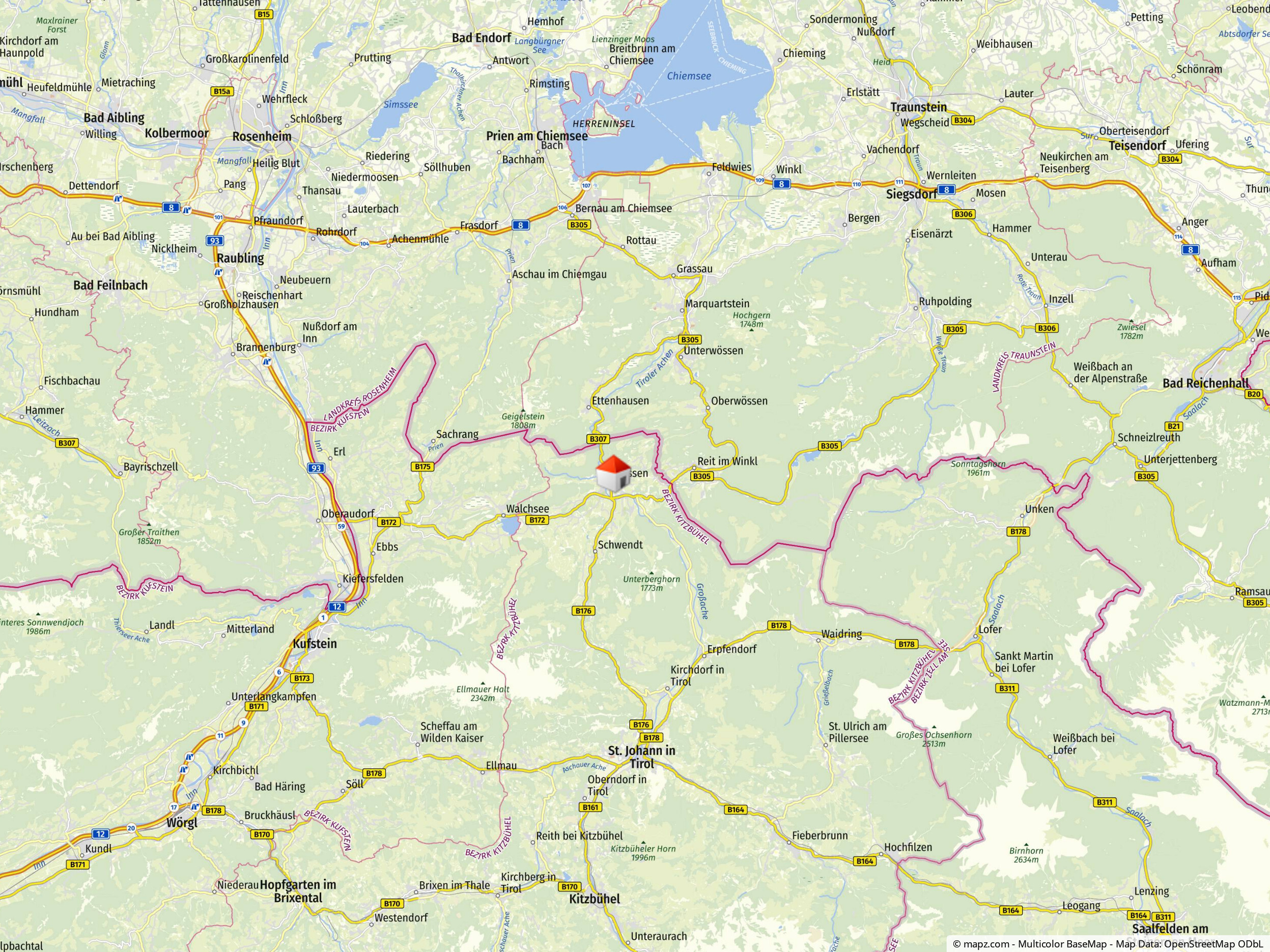 Geolyzer Kartenausschnitt