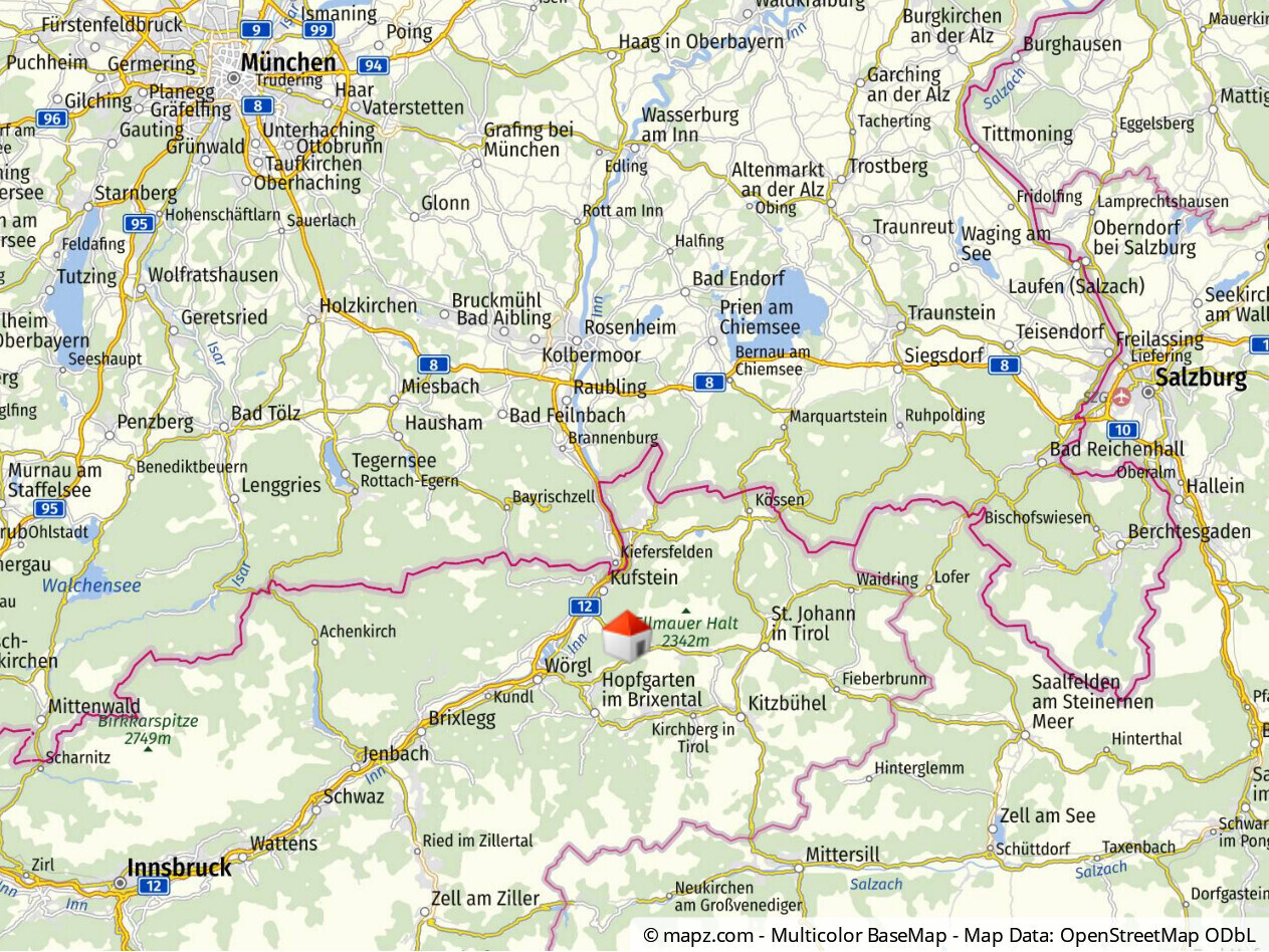 Nach München Salzburg und Innsbruck je eine 1h - 1 Minute in die Natur