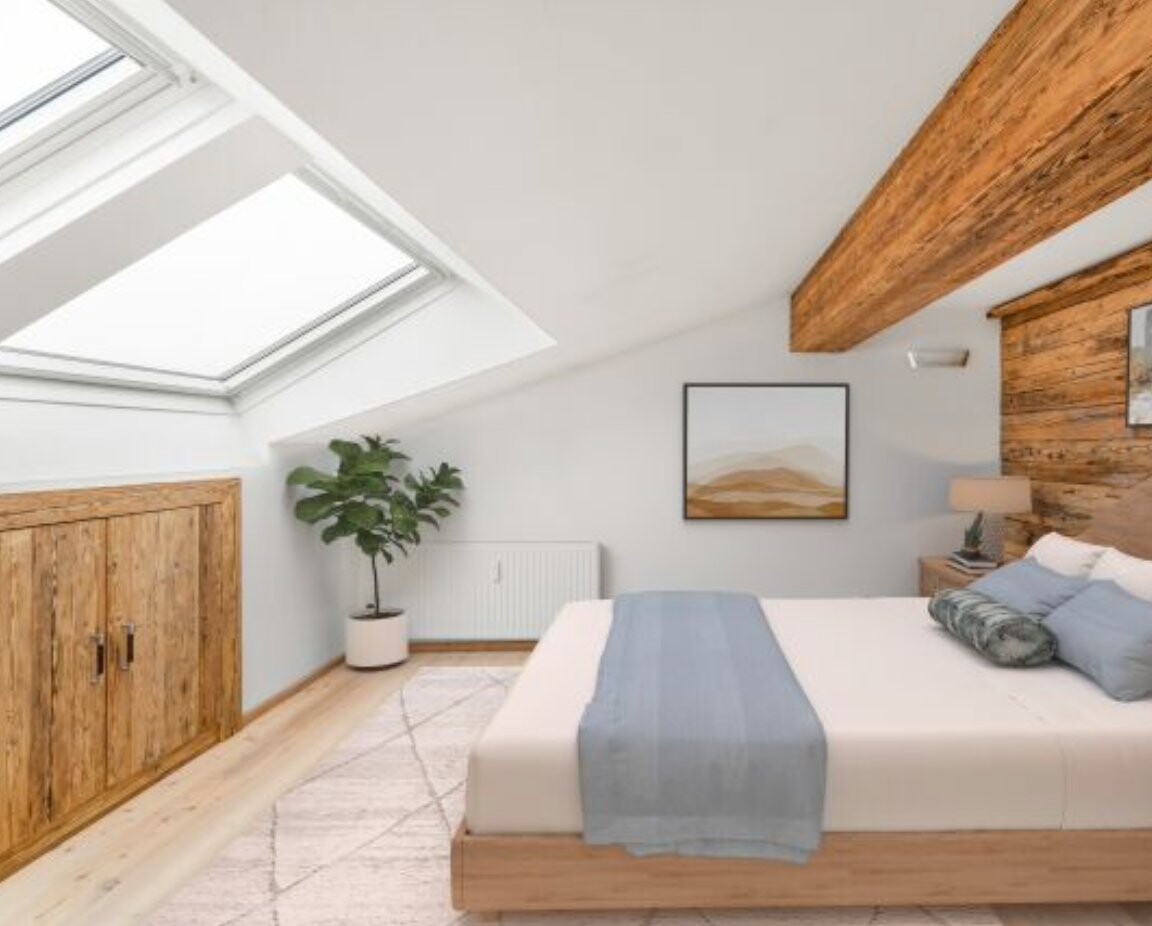 Helles Schlafzimmer Dachgeschoss