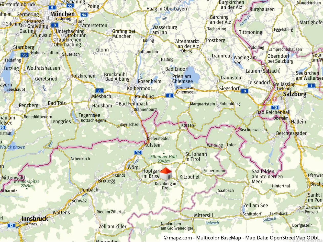 Nicht weit nach Innsbruck München Salzburg