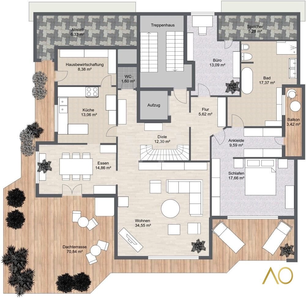 2. OG Dachterrassenwohnung München-Obermenzing