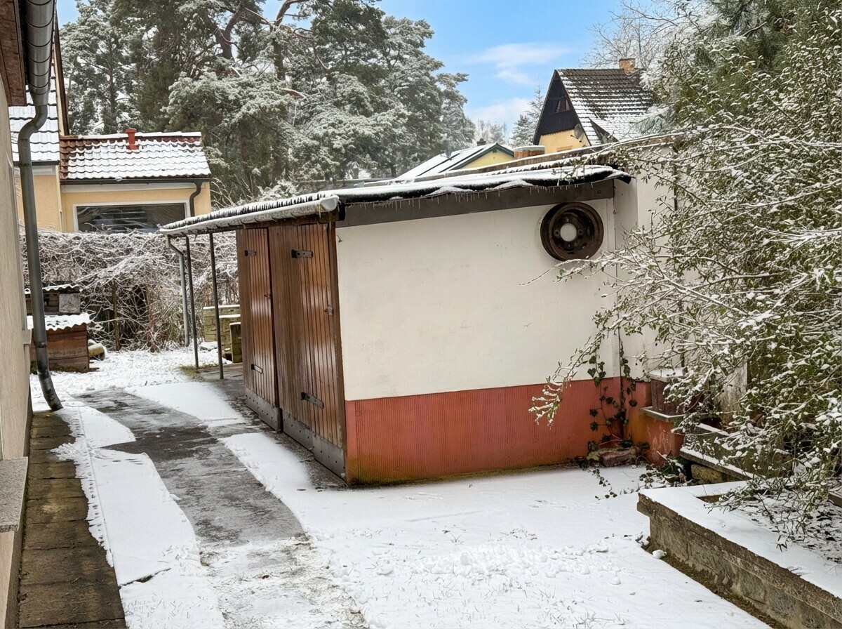 Schuppen hinter dem Haus