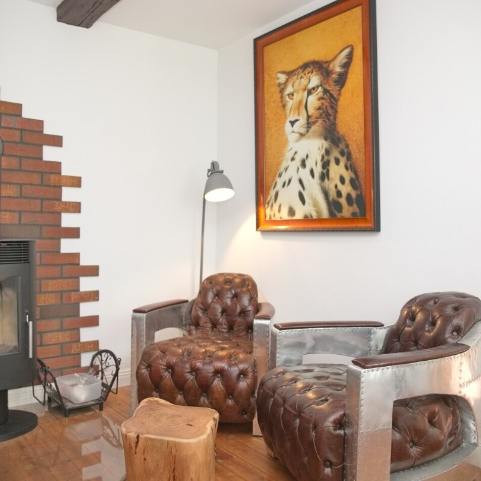 Sitzecke mit Kamin