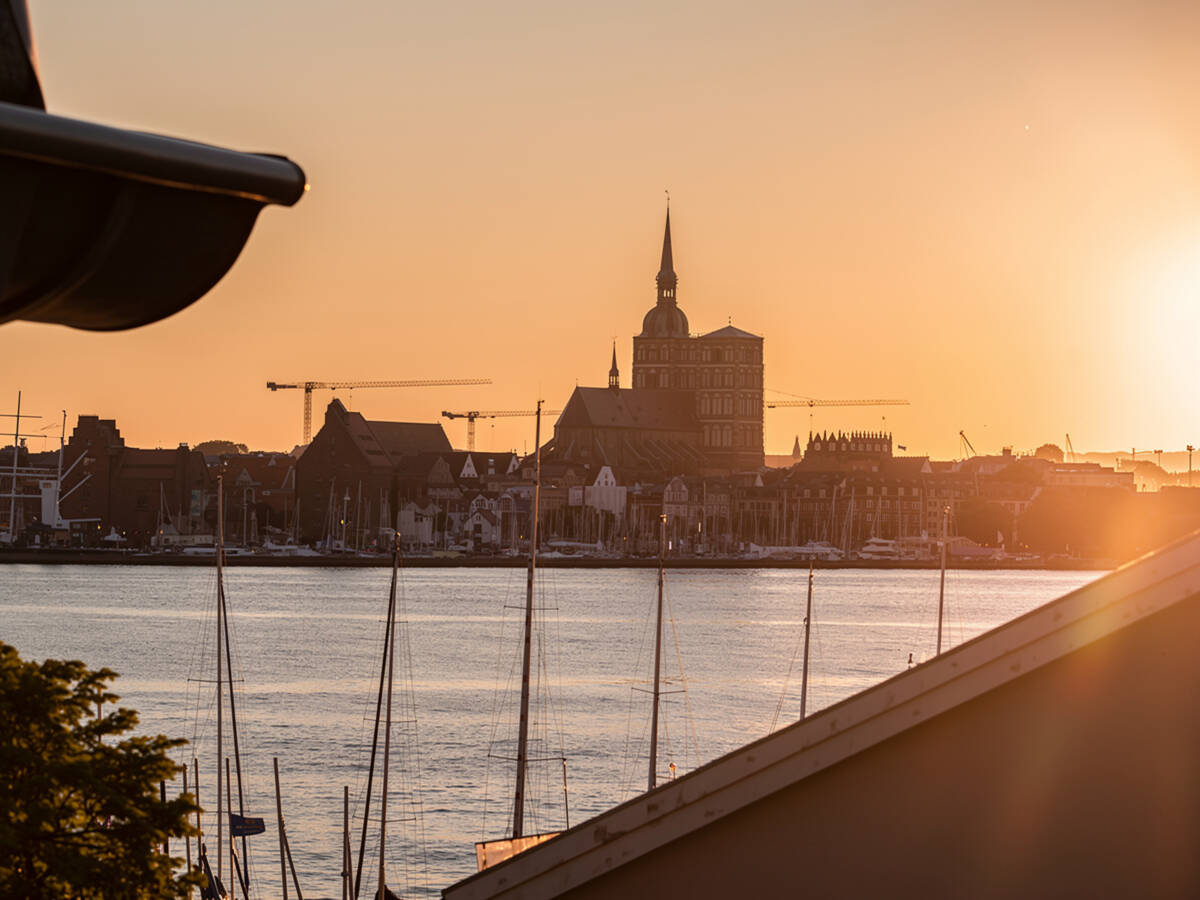Skyline von Stralsund vom Balkon
