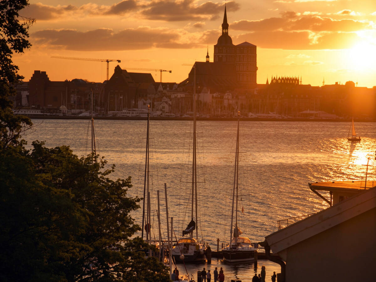 Ausblick auf Stralsund-Abendsonne