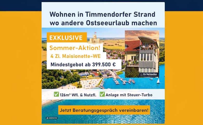 SU - AKTION Rügen - Kapitalanlage Blick auf Strahlsund