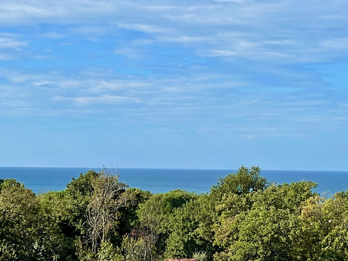 Ausblick auf das Meer von der Dachterasse