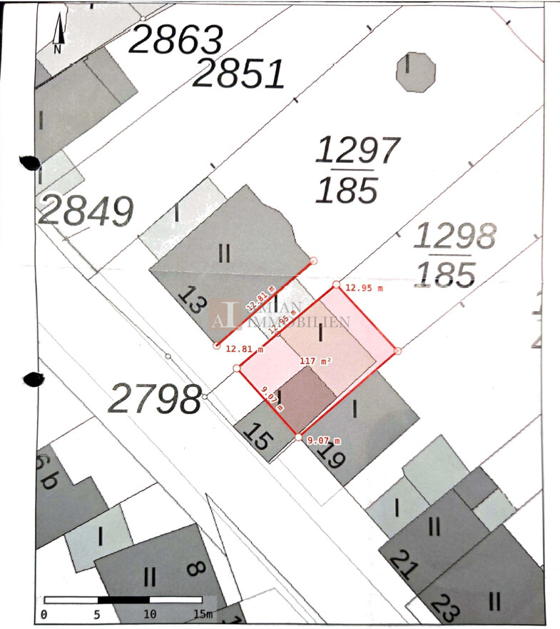 Flurkarte mit Baufenster