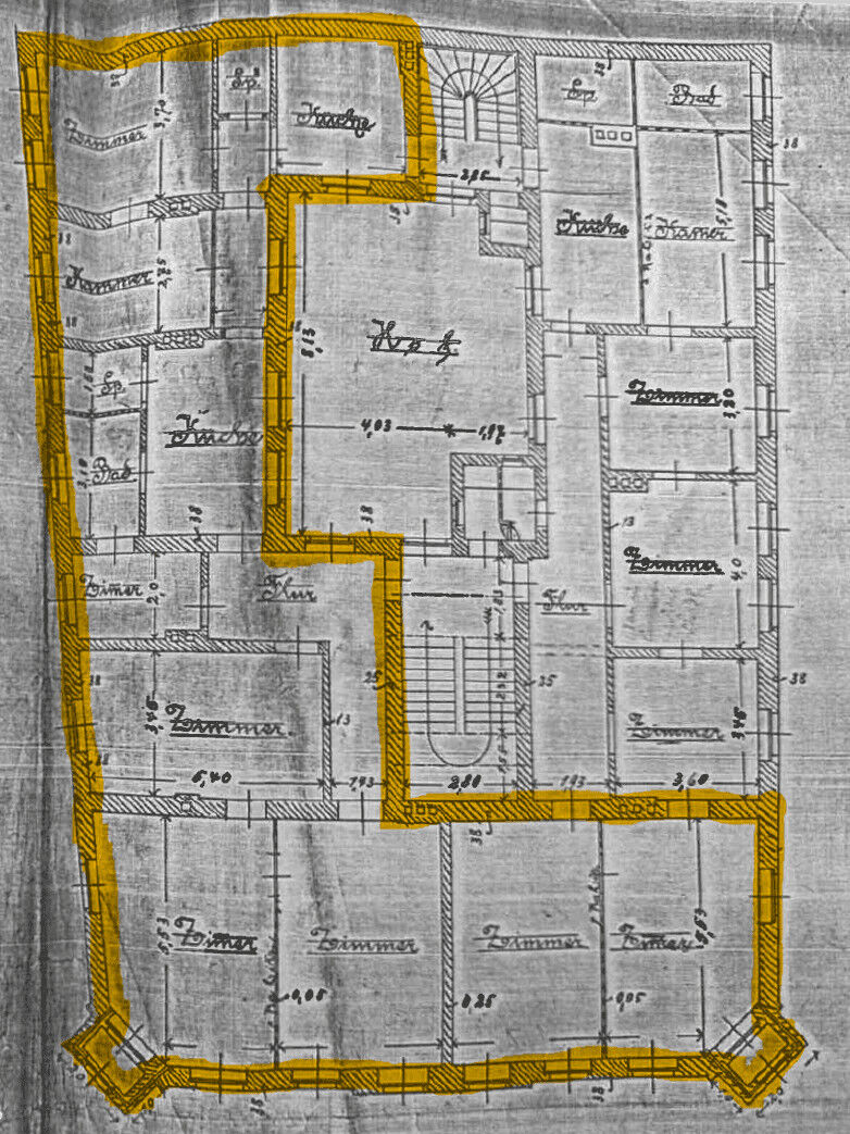 Bemaßter Grundriss