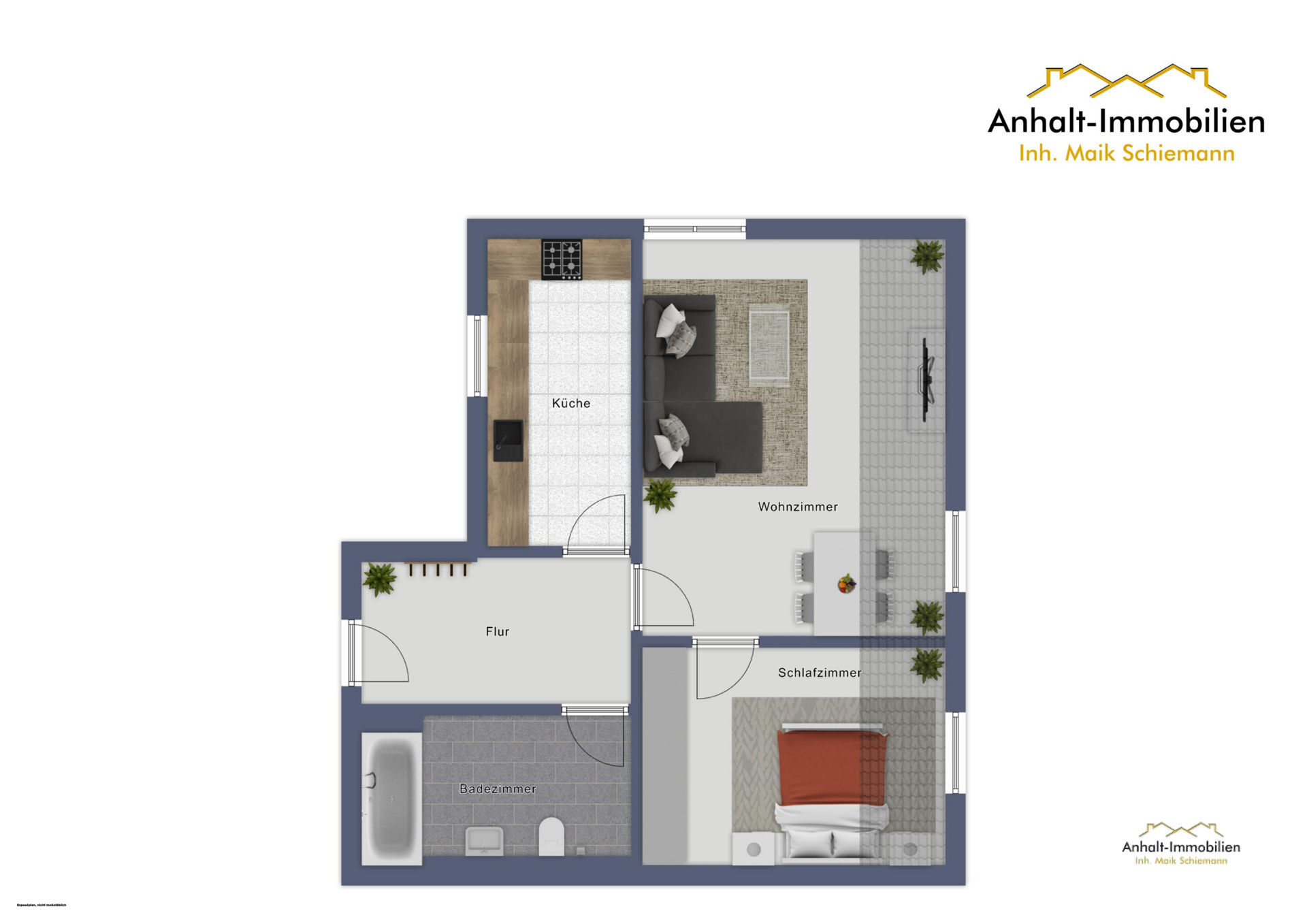 2-Raumwohnung (Treppenhaus)