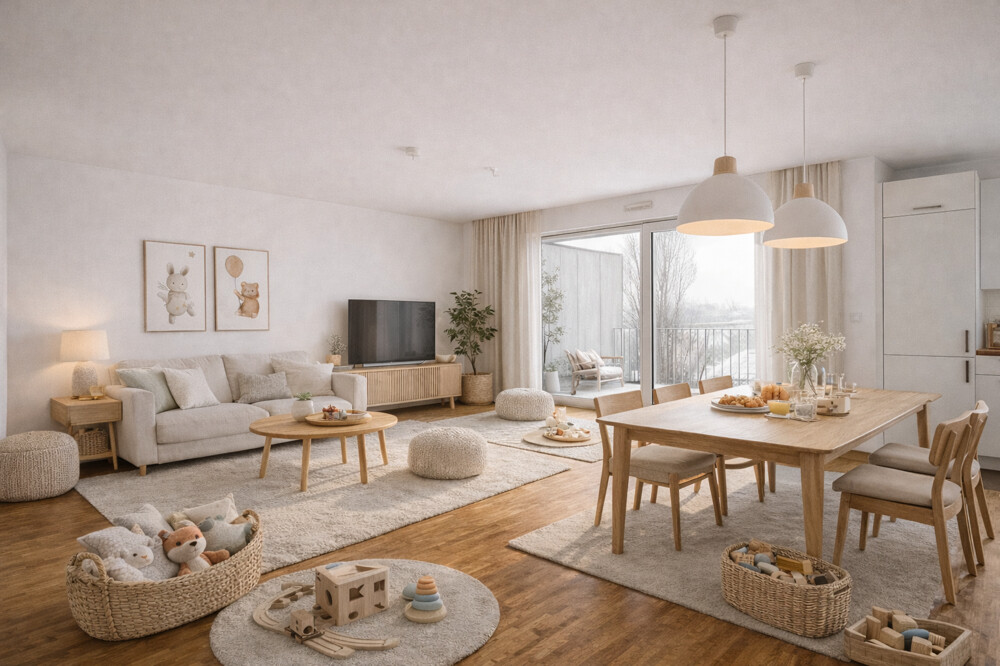 Wohn- und Esszimmer (beispiel möblierung)