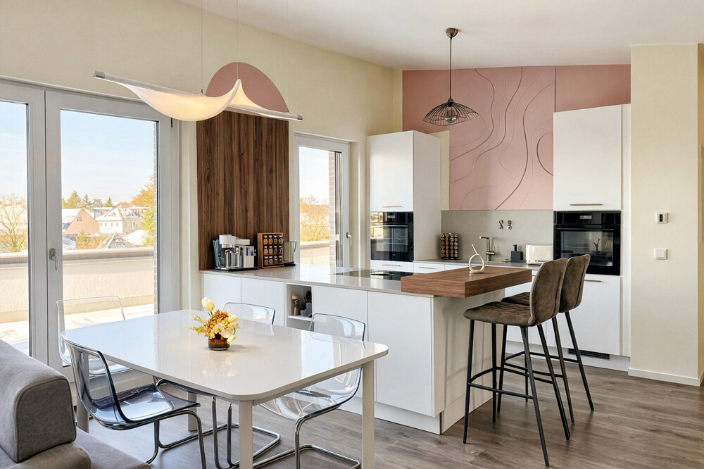 Küche und Essbereich