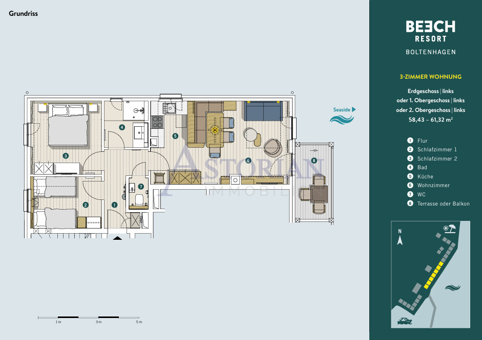 Grundrissbeispiel 3 Zimmer