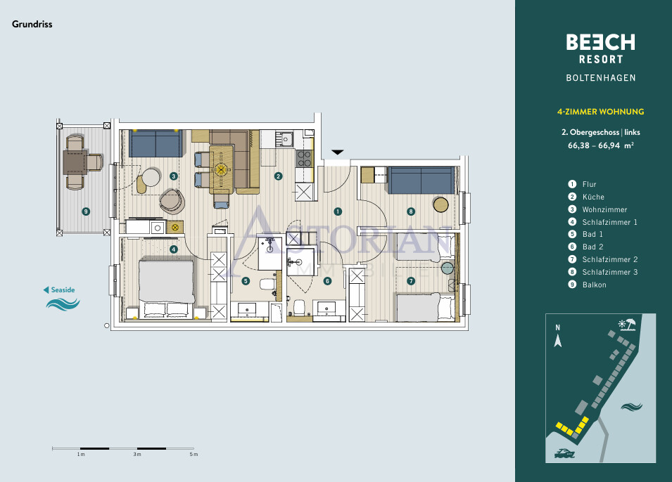 Grundrissbeispiel 4 Zimmer