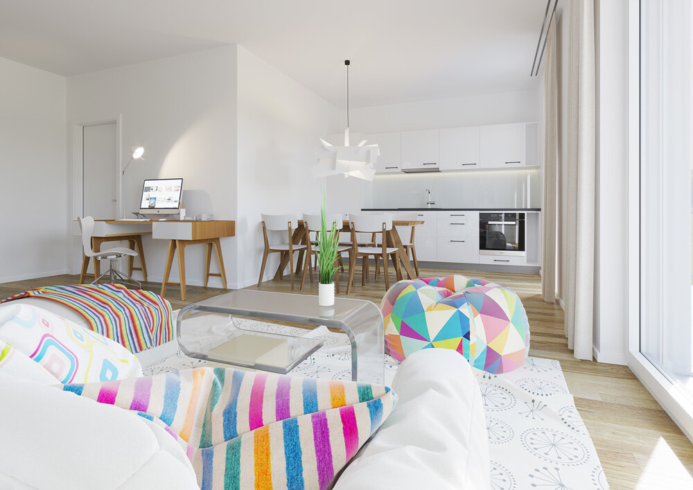 Wohnen BSP mit Küche